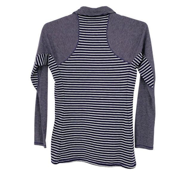 Columbia Shirt Women’s Size‎ M Heather Striped 1/4 Zip Long Sleeve Mock Neck - Picture 11 of 11
